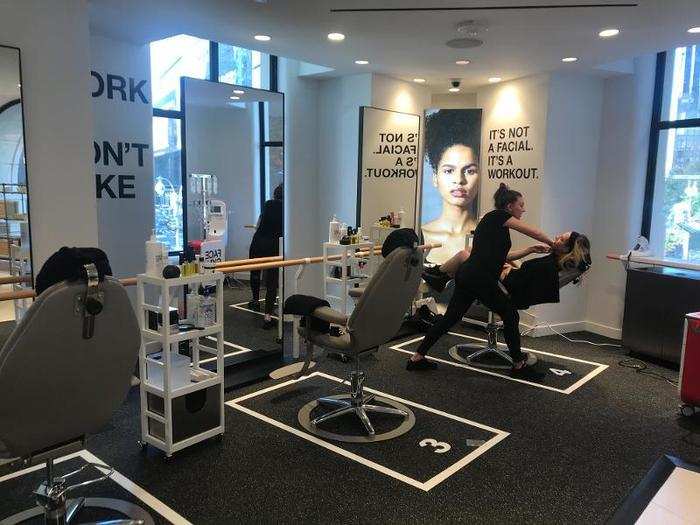 In addition to the vast array of products, there are several beauty services available on the floor, including facials by Face Gym, a favorite of celebrities and notable figures like Meghan Markle.