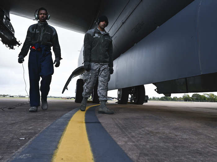 There are many sections and jobs throughout the 96th AMU, and all of them have an important role to play in the mission, from the crew chiefs who take care of the overall state of the jet to the weapons airmen who load munitions onto the B-52.