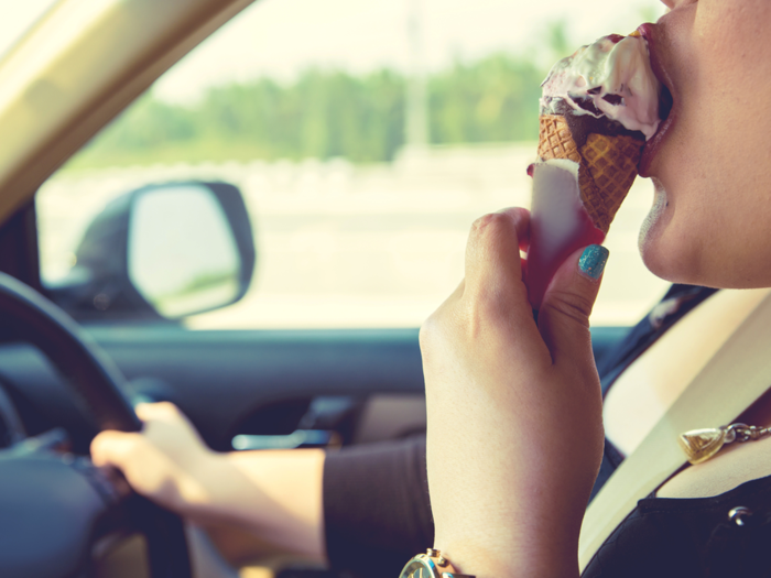 19% of millennial and Gen Z drivers regularly eat behind the wheel.