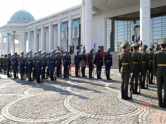 And the capital city, Ashgabat, was noted by the Guinness Book of World Records as the home of the most white marble-clad buildings in the world.