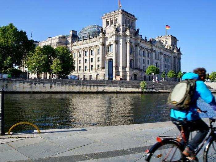 I pass right by the Bundestag, Germany