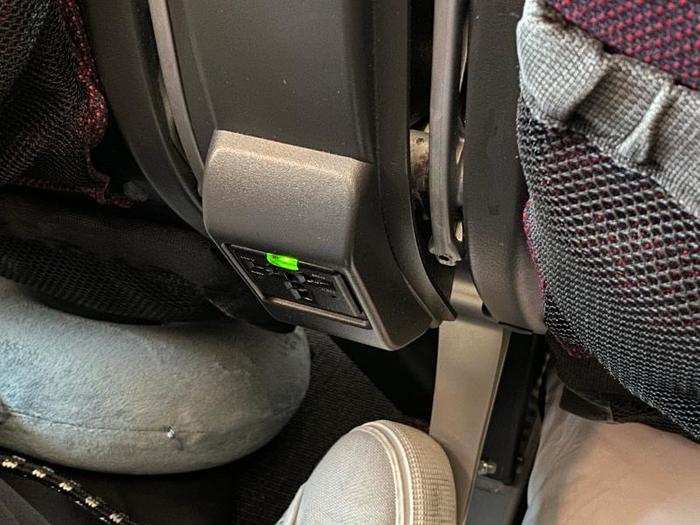 ... And two full sized power outlets per row.