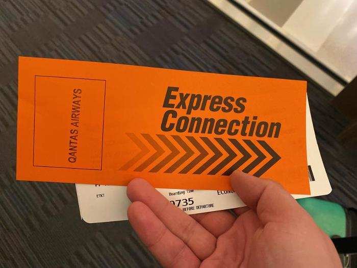 Passengers with tight connections got an express pass to use the fast lanes on the way to the next flight.