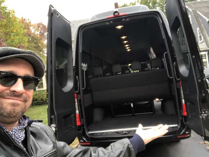 The Sprinter can haul people but also a lot of stuff in this cavernous cargo area.