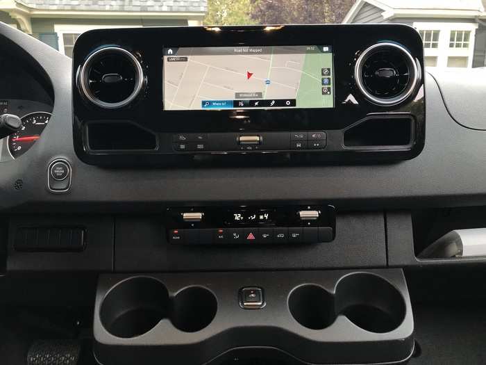 The central touchscreen infotainment system offers all the usual stuff, from GPS navigation to SiriusXM radio to USB connectivity and Bluetooth device-pairing.