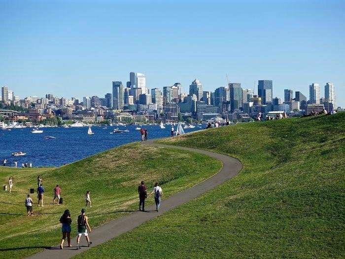 Then, get out of downtown on the light rail to visit Gas Works Park