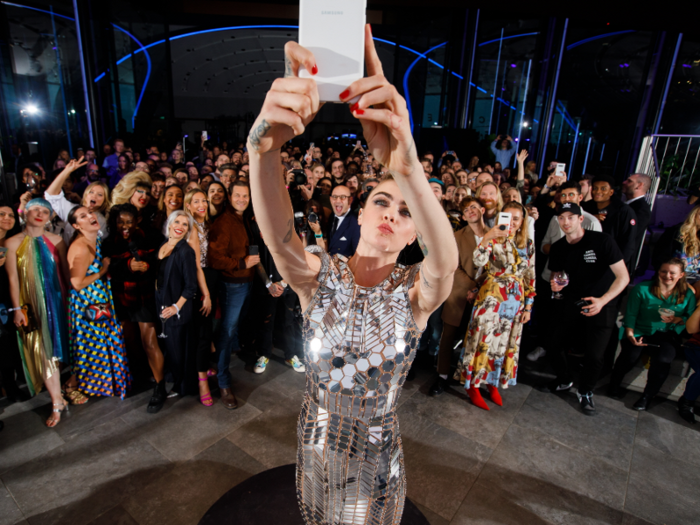 The company had massively bigged up the stunt, booking Cara Delevingne to take the first "space selfie."