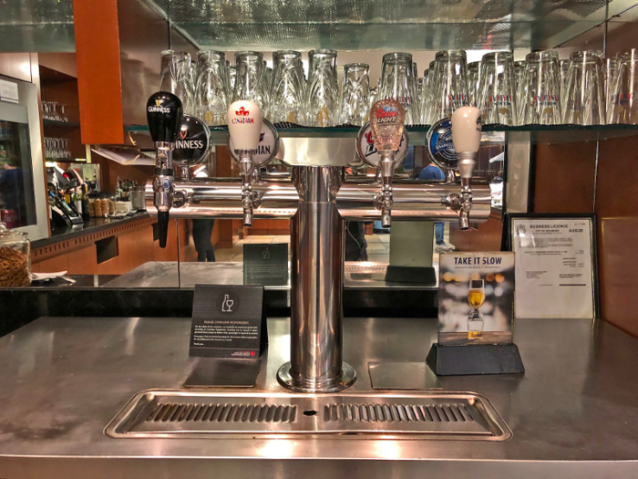 ... and beer on tap.