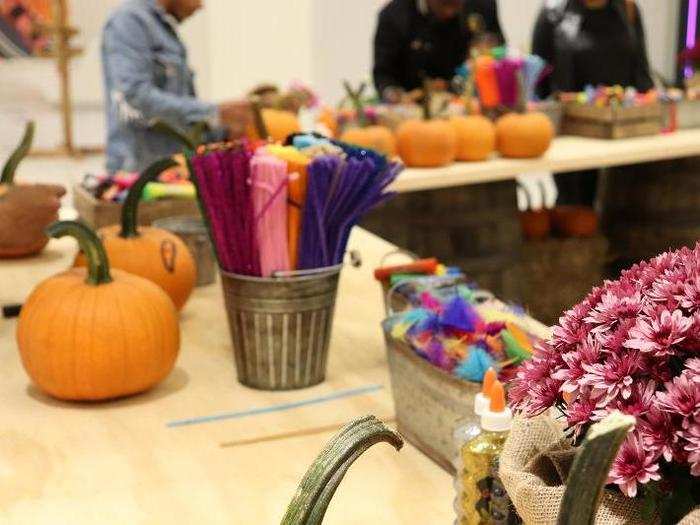 ... to pumpkin decorating craft tables.