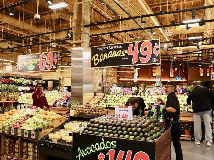 And the classic $0.49 Wegmans bananas were prominently displayed at the front of the store.