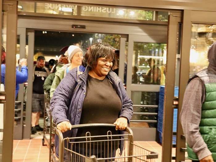 Finally, the time came for the doors to open to the public. Hordes of devoted Wegmans fans flooded the store to applause from the employees at the front.