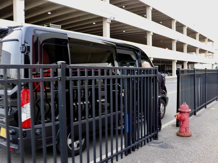 From there, we boarded a complimentary shuttle to take us the few extra feet to the parking garage and the entrance to the center.