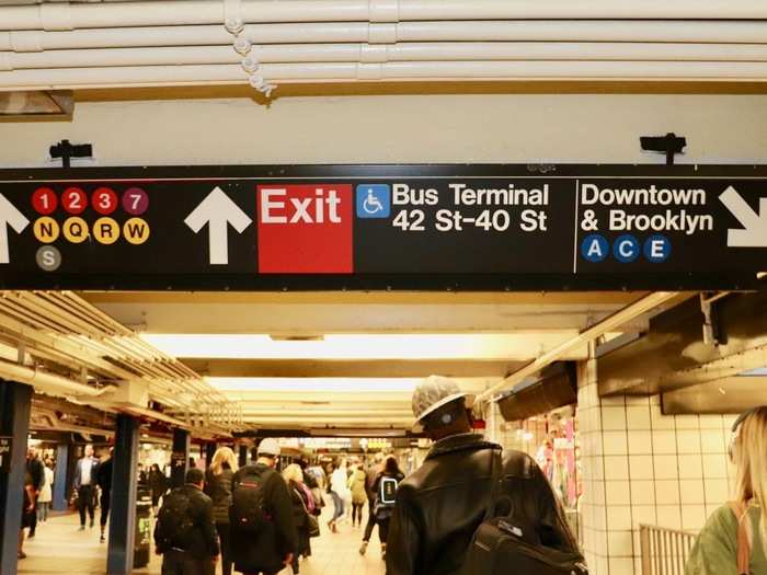 Once I got to 42nd Street, I followed the signs to Port Authority.