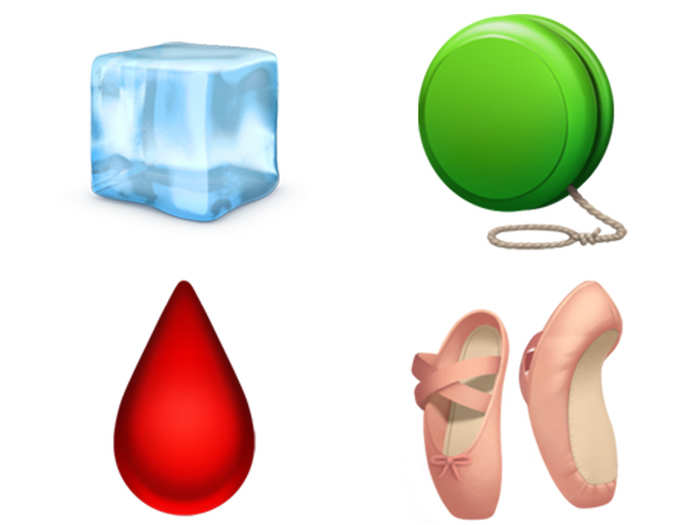 ... and some random new emoji like a yo-yo or an ice cube.