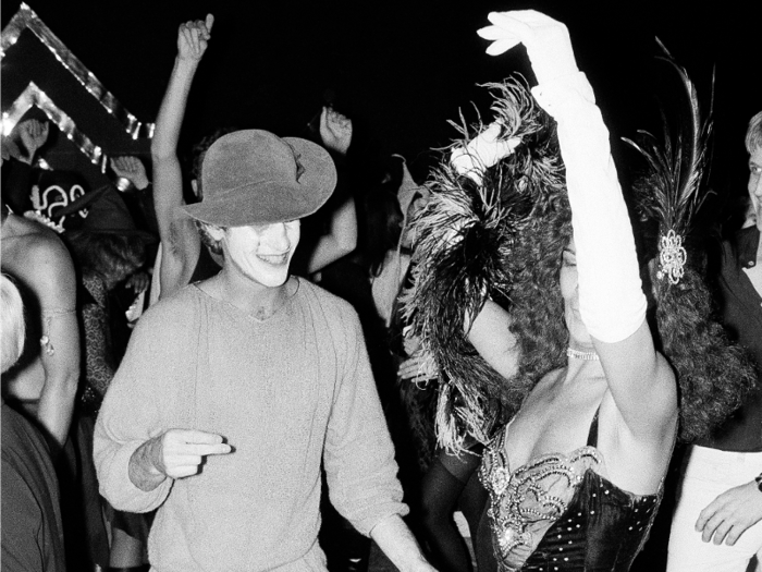 (1977) Halloween party for grown-up trick-or-treaters at New York