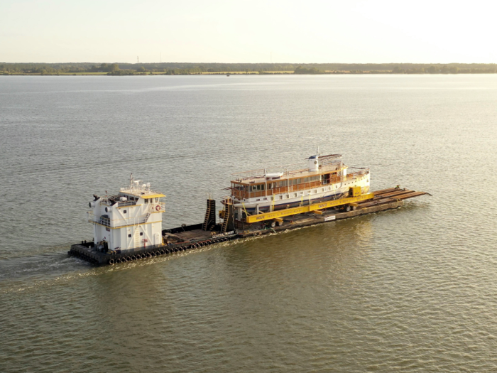 It just barged the defunct Sequoia from Virginia to Belfast, Maine, where a lengthy restoration process is set to begin.