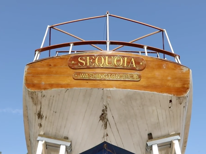 During legal proceedings, the yacht was left to decay in Virginia.