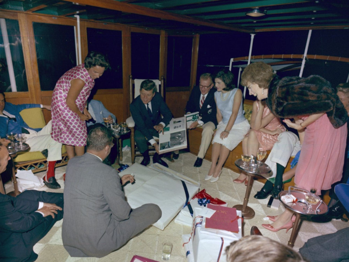 In 1963, John F. Kennedy celebrated his 46th birthday – his last birthday – aboard the Sequoia with his family, friends, and a bottle of 1955 Dom Perignon.