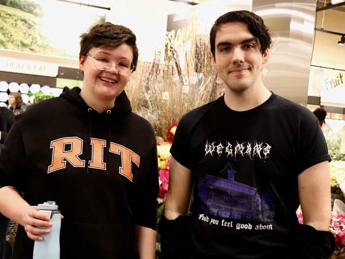 Both Mars Ballantyne (left) and Caleb Churchill (right) moved to Brooklyn after graduating college in Rochester — the birthplace of Wegmans — in May. "[Wegmans] was one of the things we knew we were going to miss about Rochester the most," Ballantyne said.