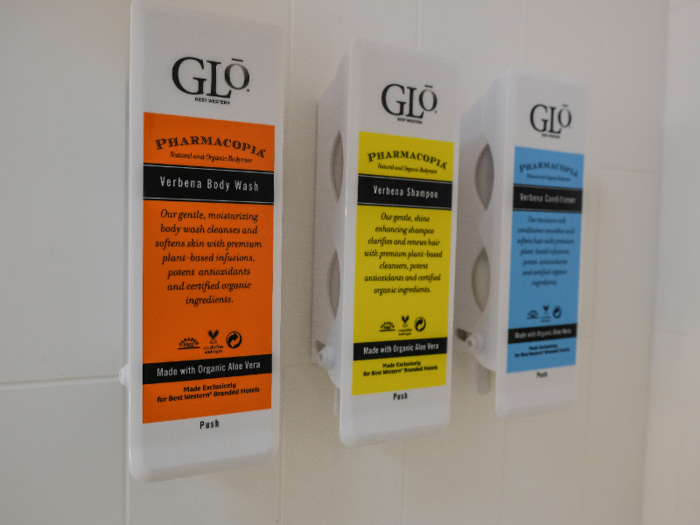 GLo offers products from Pharmacopia, which sells natural and organic bath products from sustainable sources.