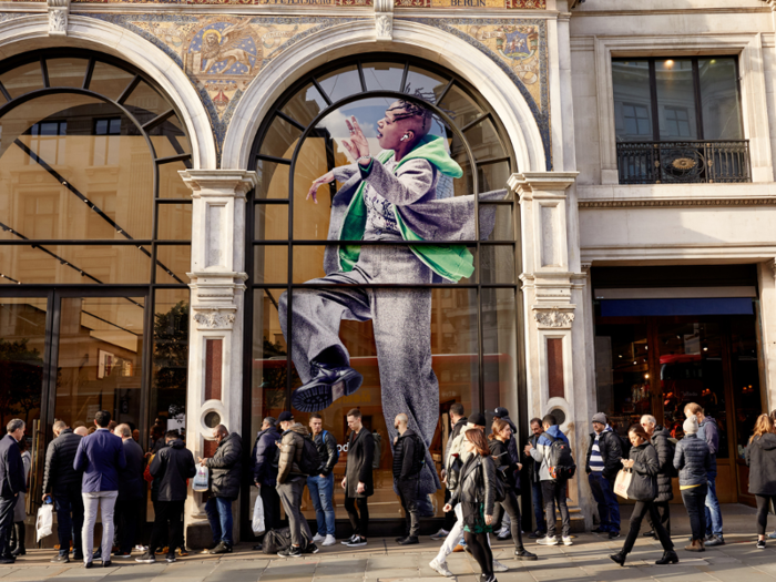 And at the Regent Street Apple Store in London, people were also seen lining up for the new AirPods Pro release.