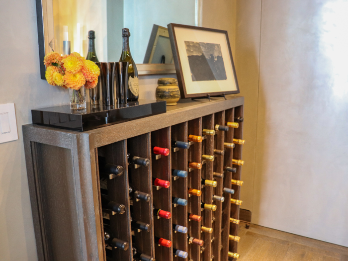 A door off the dining area opens up to a full wet bar.