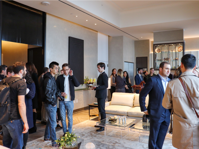 The first finished condo in Steinway Tower is a 4,500-square-foot, three-bedroom unit on the 43rd floor — about halfway up the building — with its own private elevator entrance.