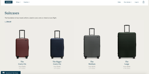 Away luggage carry on size online