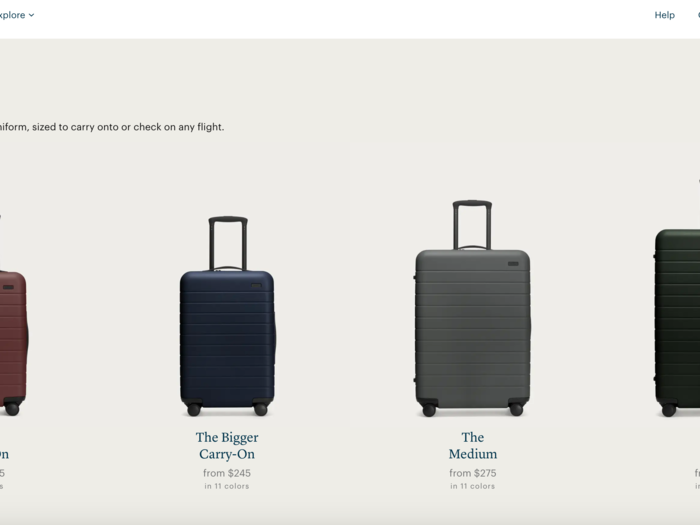 Now, the brand offers eight different construction options of wheel-able luggage including two sizes of carry-on and checkable luggage, a kids