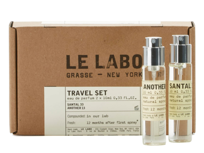 A travel set of luxe scents