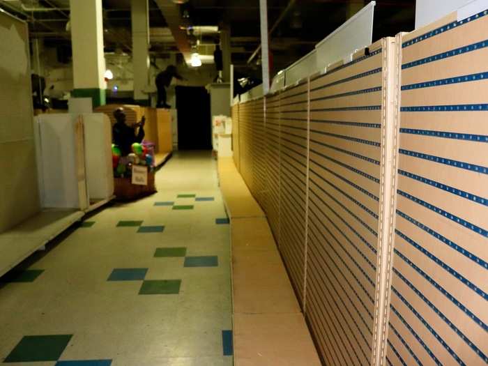 With the aisles and shelves still intact, the former structure of the Toys R Us seemed like the perfect location for a haunted house.