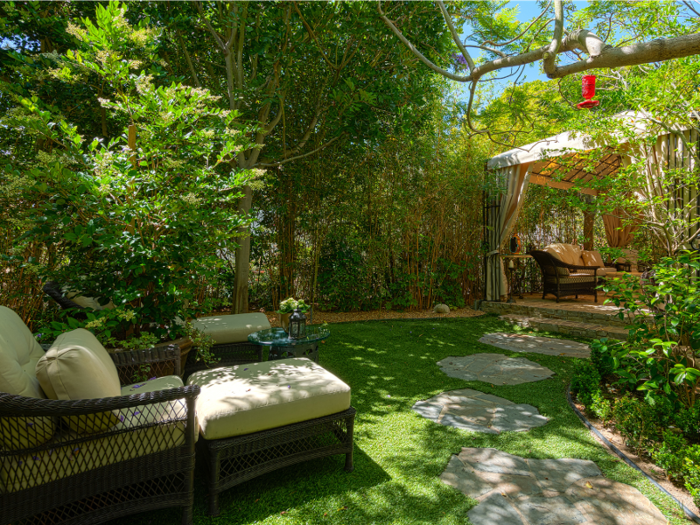 The main level sundeck has several private patios.