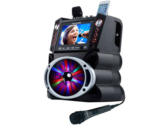 A karaoke machine that allows duets