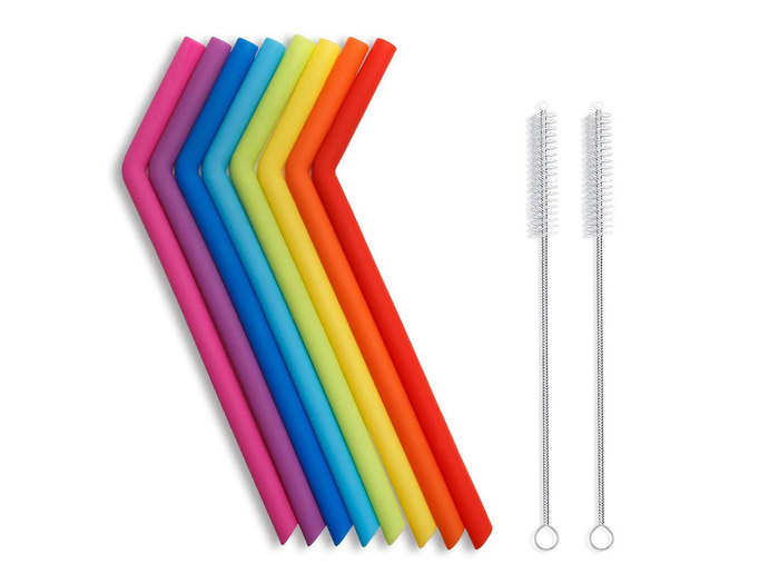 Colorful reusable straws