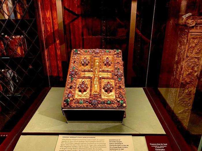 Another rare treasure is the Lindau Gospels, which contains the four gospels of Matthew, Mark, Luke, and John from the Bible. It was the first medieval manuscript that Morgan bought.