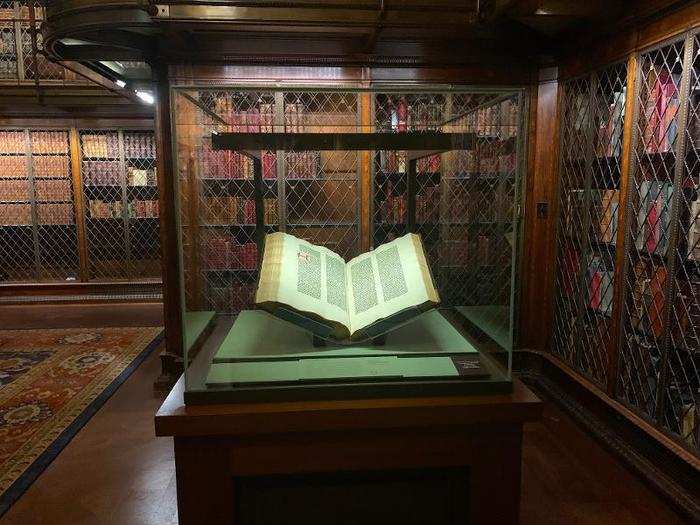 The library holds three Gutenberg bibles — the largest number in any single collection.