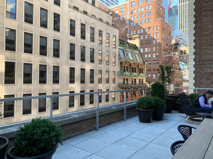 WiFi extends to the terrace, so Convene tenants can also work outside.