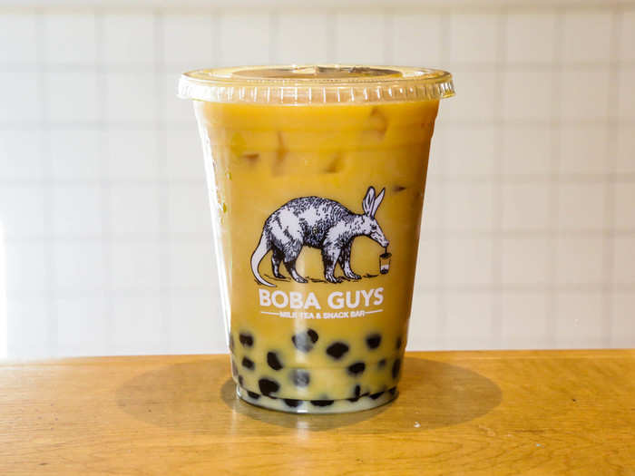 CLASSIC BLACK MILK TEA WITH TAPIOCA, $4.75 — This was the only place that served my drink in a cup with a hard plastic cap instead of a classic pop-top. It took a little longer to come out, but it also came with the hope of higher quality.