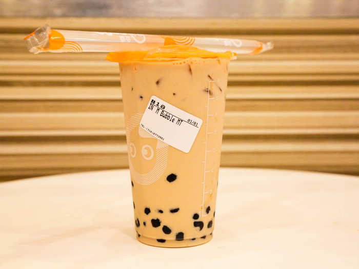 MEDIUM BUBBLE MILK TEA, $4.13 — My drink came out suspiciously quickly. I