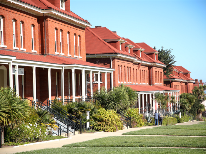 So the Presidio Trust, the federal agency in charge of running the park, went about restoring the red-bricked historic structures that would later make tenants out of residents, startups, tech offices, and organizations of 21st century San Francisco.