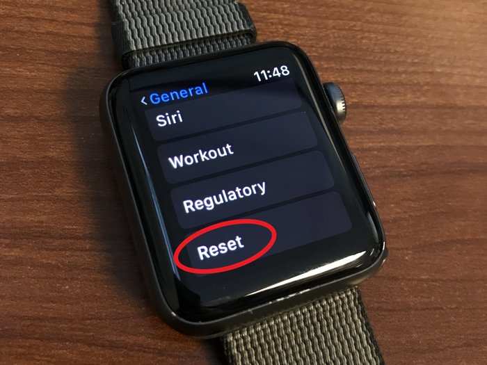 Reset your Apple Watch