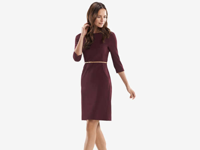 A sleek work dress that looks great with tights