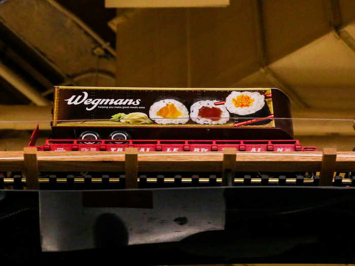 As we looped back around, we passed the Wegmans toy train again. I later learned from a colleague that toy trains are an iconic feature of the Wegmans brand, although not all stores have them.