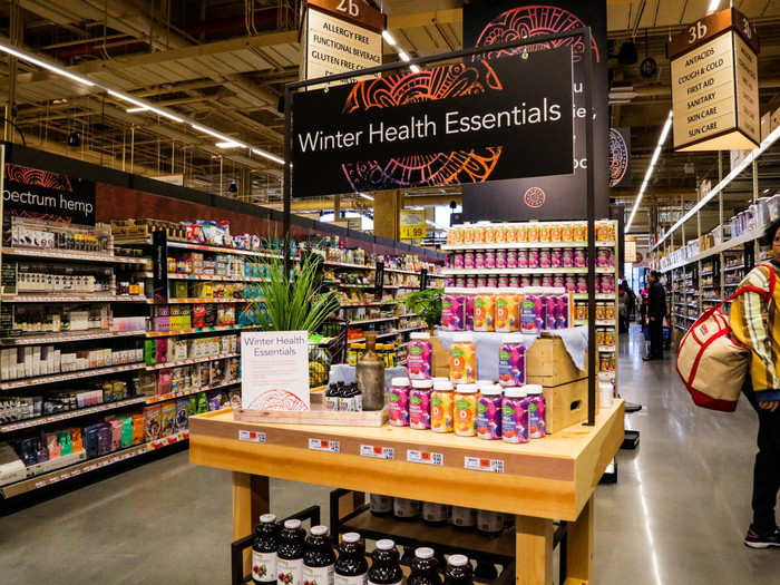 There were all the products a millennial could possibly want, like this stand of "Winter Health Essentials" ...