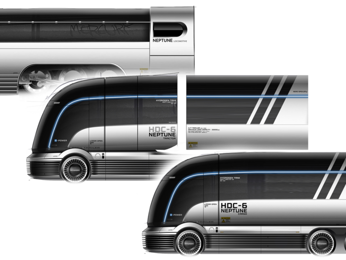 “HDC-6 Neptune, the concept for the next-generation fuel-cell electric truck, embodies Hyundai Motor’s vision of mobility for a global hydrogen society, innovatively developed applying Hyundai designers’ creativity and the company’s advanced technology,” SangYup Lee, head of Hyundai Design Center, said in a prepared statement.