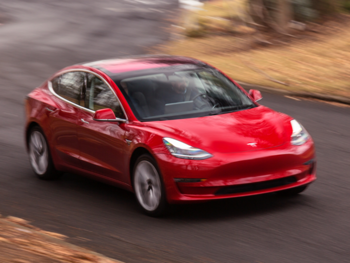 The Model 3 in this configuration can dash from zero to 60 mph in about five seconds.