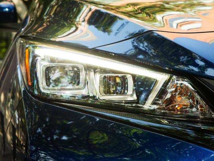 The LED headlights are a standout feature.