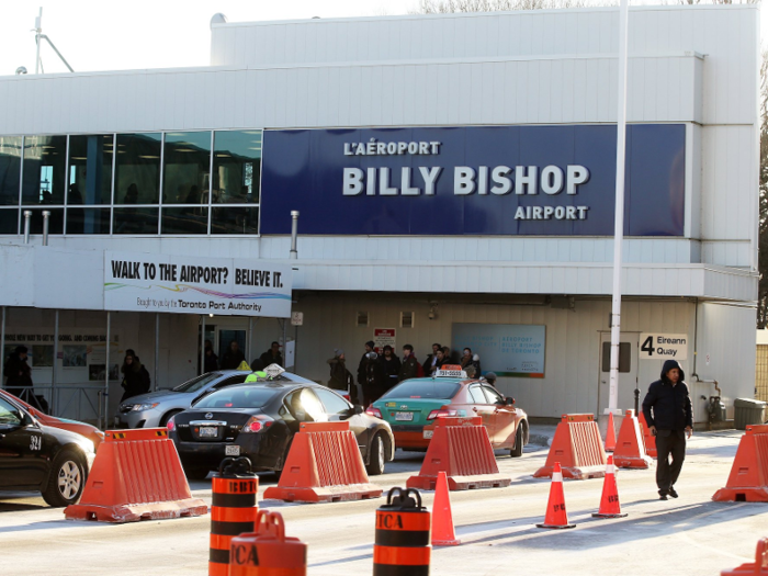 Billy Bishop Toronto City Airport is a small space located on an island off the coast of downtown Toronto. It sees around 2.8 million travelers every year.