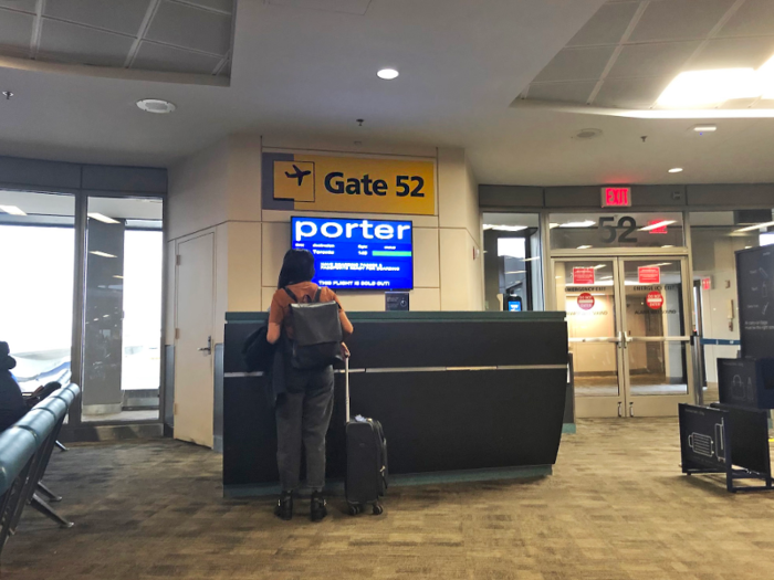 There was one Porter gate at Newark. In the time I was waiting for my flight, one other Porter flight boarded.