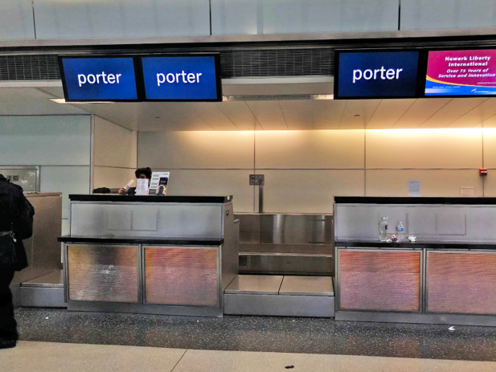 I was two hours early for my flight and there were only a few other people on the check-in line ahead of me at Newark Airport.